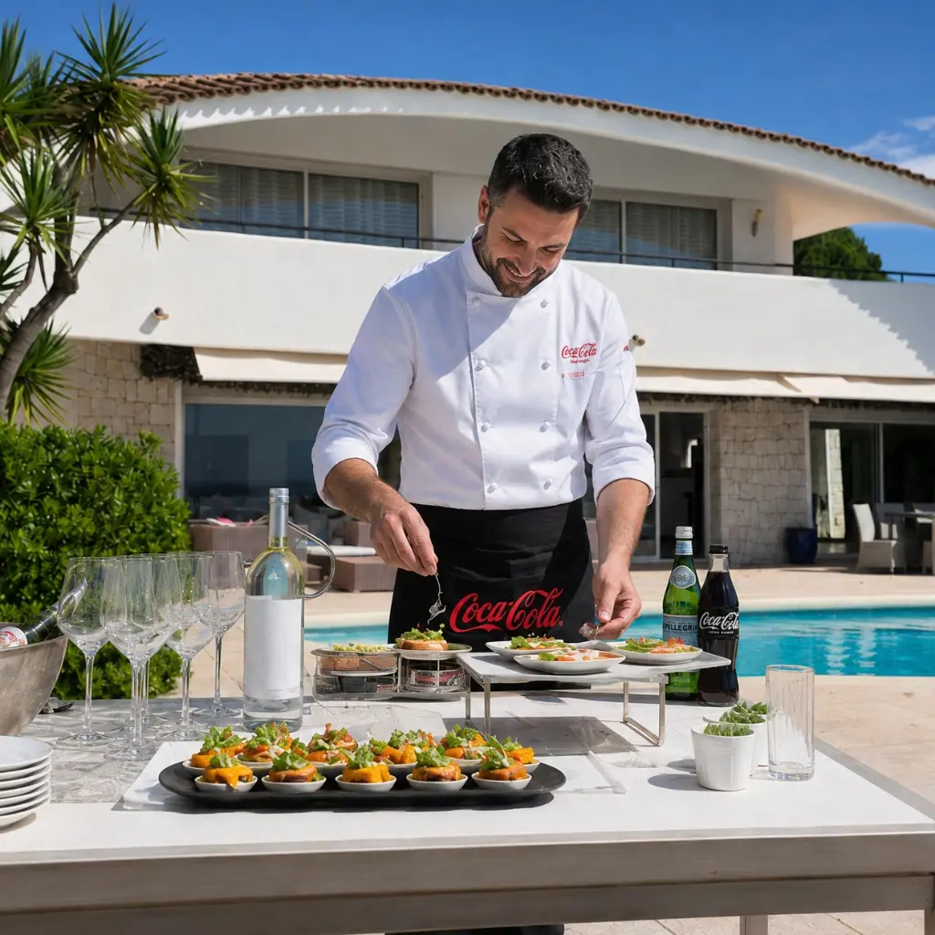 Private chef culinary plating and custom craft cocktail mixology bar